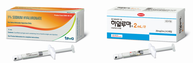 美 환자 600여명 대상 임상 3상 마치고 실사 통과 후 작년 5월 FDA 최종 허가 받은 히알루마 패키지