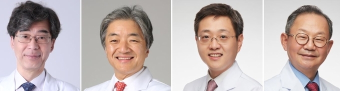 세브란스병원 홍명기·김병극·홍성진 교수,차의과대학 장양수 교수 (좌부터)