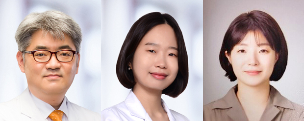 좌부터 정보화실 지의규·배예슬 교수, 의생명연구원 성수미 연구교수