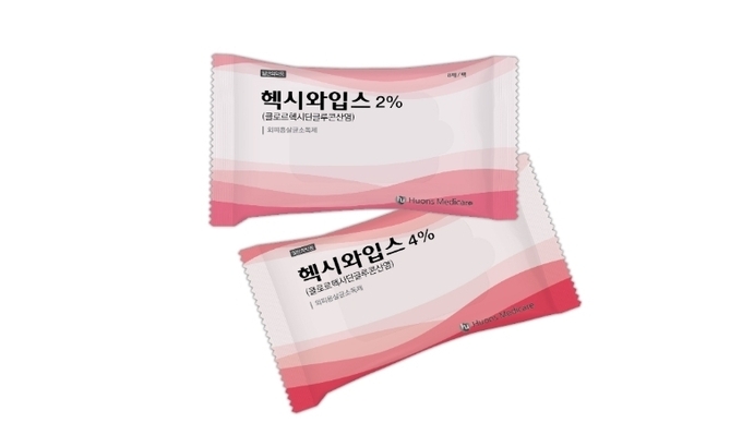 ㈜휴온스메디텍의 티슈형 외피용 살균소독제 ‘헥시와입스’