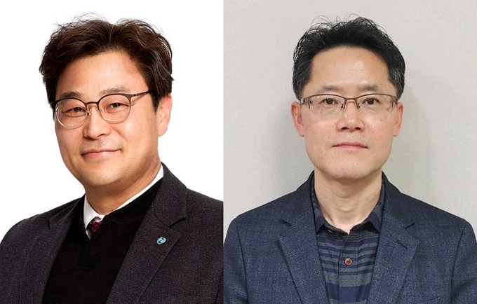 좌부터 휴온스푸디언스 조성천 신임 대표이사, 이충모 대표이사