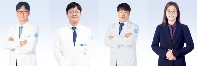 좌부터 김헌민 교수,소아청소년과 조재소 교수, 디지털헬스케어연구사업부 이호영 부장,유수영 교수