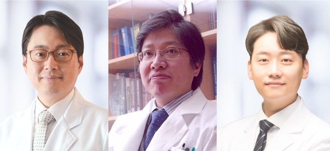 좌부터 서울대병원 신경과 박경일·이상건 교수, 융합의학과 김영곤 교수